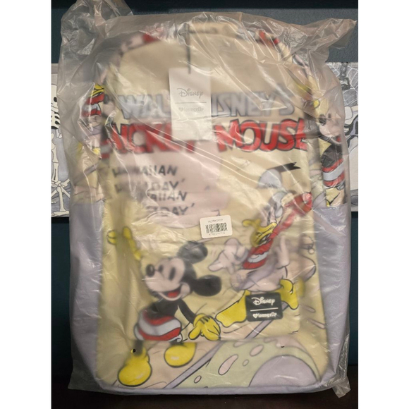 Loungefly ❤️ Logo Disney Mickey Hawaiian Holiday Backpack - Picture 2 of 3
